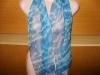 Nádherná batikovaná modrobílá šála